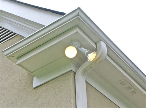 installing flood lights vinyl soffit